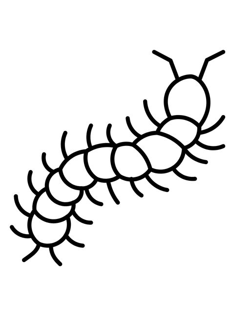 Centipede - Lol Coloring Pages Centipedes Drawing, Centipede Drawing, Drawing Coloring Pages, Lol Coloring Pages, Lol Coloring, Spider Theme, Toddler Coloring Book, Patchwork Sleeve, Book Shelf