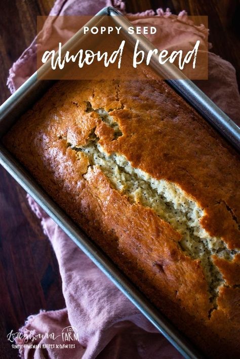 Multi Seed Bread Recipe, Sunflower Seed Bread Recipe, Almond Poppy Seed Bread, Poppy Seed Bread Recipe, Poppy Seed Recipes, Carrot Recipes Dessert, Almond Poppyseed, Almond Bread Recipe, Bread Loafs