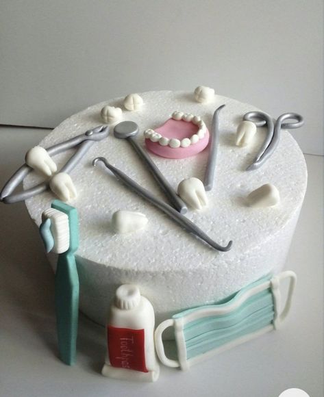 Dental Cake, Dentist Cake, Medical Cake, Tooth Cake, Doctor Dentist, Kedokteran Gigi, Yoghurt Cake, Pear Cake, Cake Decorating Set