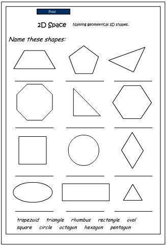 Kindergarten Shapes Lesson, 2d Shapes Worksheet, Two Dimensional Shapes, Shapes Lessons, Shapes Worksheet Kindergarten, Geometry Lessons, Shapes Kindergarten, Shape Sort, Teaching Shapes