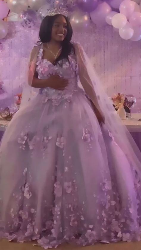 #sweet16 #sweet16dress lavender sweet 16 flowers dresss Purple Dresses Sweet 16, Light Purple Sweet 16 Dresses, Sweet 16 Lavender Dresses, 16 Birthday Dresses Purple, Sweet 16 Dress Purple, Lavender Sweet Sixteen Dress, Lavender Dress Sweet 16, Sweet 16 Princess Dresses, Purple Dress Sweet 16