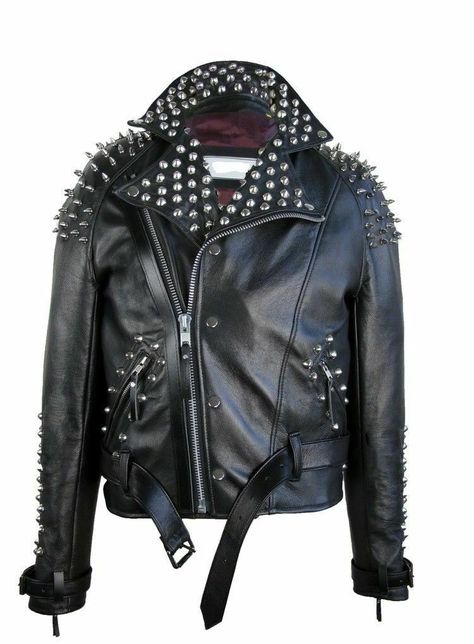 New Mens Handmade Jackets Studs Silver Motorcycle Cowhide Leather Slim Fit Jacket - TheLeatherAble #TheLeatherAble#brownjakcet #quiltedjacket #gotojacket #bikerjacket #sexyjacket#blackjacket #bomberjacket #brandojacket #Lambskinleatherjacket#cowhidejacket #pocketjacket #bikerjacket #celebrityjacket #salejacket#basicleatherjacket #slimfitjacket #winterjacket #stunningjacket#bikerjacket #USAleatherjacket #uniquejacket #partyjacket#leathersjacket #hollywoodjacket #casualjacket #winterspecialjacket Black Studded Leather Jacket, Western Leather Jacket, Spiked Leather Jacket, Zip Up Leather Jacket, Brown Leather Jacket Men, Celebrities Leather Jacket, Men's Leather Jackets, Studded Leather Jacket, Studded Jacket