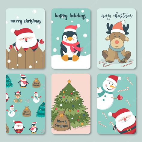 Card Diy Ideas, Christmas Card Diy, Christmas Illustration Design, Christmas Card Wishes, Happy Christmas Card, Xmas Sticker, Hand Drawn Christmas, Frame Christmas, Christmas Cards Kids