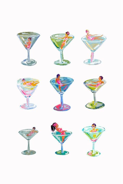 얼굴 그리기, Martini Glasses, Cute Patterns Wallpaper, Art Collage Wall, Summer Wallpaper, Room Posters, Ipad Wallpaper, Artsy Fartsy, Wall Collage