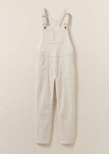 Ecru Denim, White Overalls, Cottagecore Clothes, Simple Clothing, Cottagecore Outfits, Dungaree Dress, Denim Dungarees, Cottagecore Fashion, Cottagecore Style