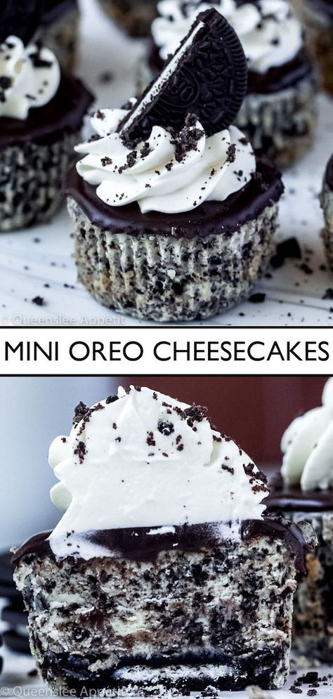 Cream Cheesecake Filling, Creamy Cookies, Cupcakes Oreo, Mini Oreo Cheesecake, Oreo Fluff, Oreo Cheesecake Recipes, Cookies And Cream Cheesecake, Cheesecake Brownie, Dessert Oreo