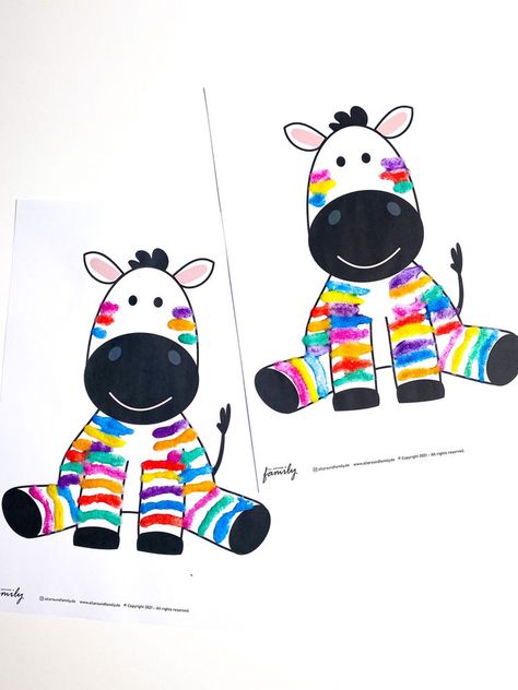 Zebra Cartoon, Zebra Art, Wild Animals, Zebras, Creative Crafts, Kids Crafts, Animals Wild, Tattoo Ideas, Crafts For Kids