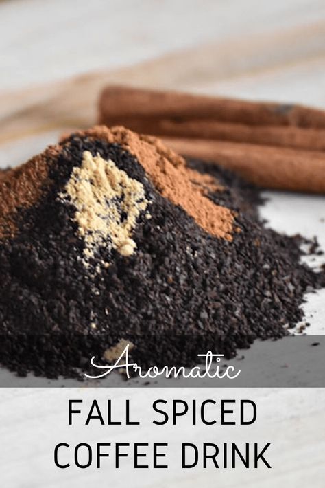 Spices In Coffee Grounds, Pumpkin Spice Coffee Aesthetic, Spices To Add To Coffee Grounds, How To Spice Up Your Coffee, Coffee Blend Recipes, Spices For Coffee, Coffee With Spices, Coffee Ground Recipes, Diy Flavored Coffee Grounds