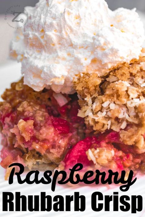 Rhubarb Raspberry Crisp, Rhubarb And Raspberry Recipes, Raspberry And Rhubarb Recipes, Rhubarb Raspberry Recipes, Raspberry Rhubarb Recipes, Rhubarb Crisp With Frozen Rhubarb, Rubarb Crisp, Rhubarb Apple Crisp, Rhubarb Crisp Taste Of Home