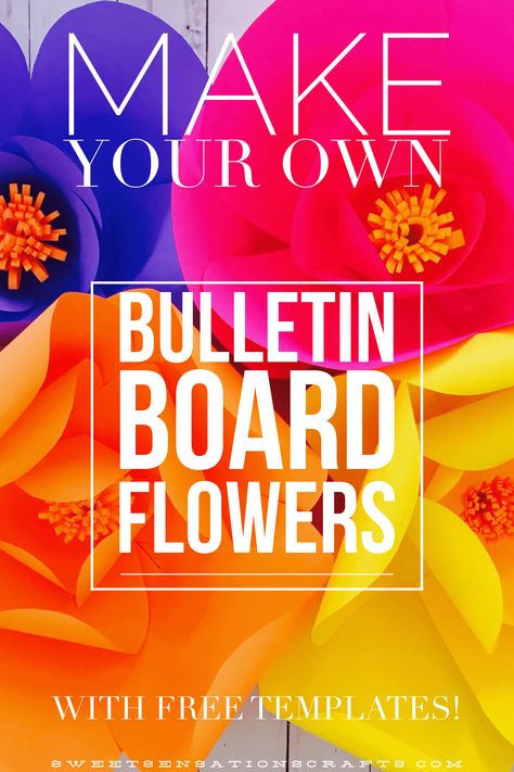 How to Make Flowers for Your Bulletin Board Bulletin Board Flowers, Flower Bulletin Boards, Spring Bulletin Boards, Holidays Crafts, Church Bulletin Boards, Unicorn Crafts, Make Flowers, Classroom Bulletin Boards, School Bulletin Boards