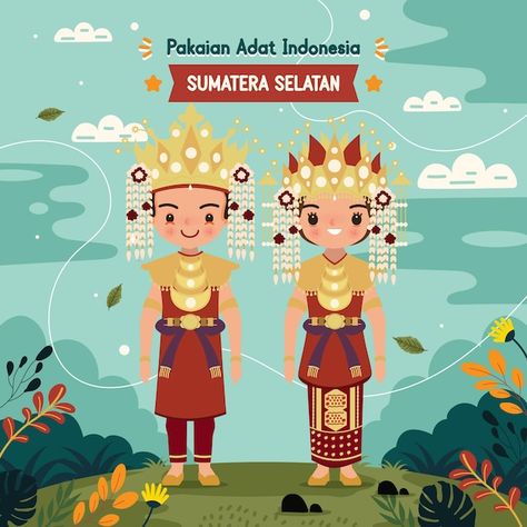 Vector baju adat indonesia sumatera sela... | Premium Vector #Freepik #vector #indonesia #indonesian #indonesian-culture #bengkulu Artsy Wallpaper Iphone, Indonesian Culture, Model Sketch, Face Illustration, Vector Background Pattern, Free Business Card Mockup, Business Card Maker, Flyer Maker, Poster Invitation