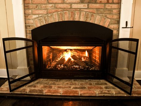 Wood Burning Stove Insert, Wood Stove Installation, Wood Fireplace Inserts, Wood Burning Insert, Wood Burning Fireplace Inserts, Fireplace Glass Doors, Stove Installation, Direct Vent Gas Fireplace, Ventless Fireplace