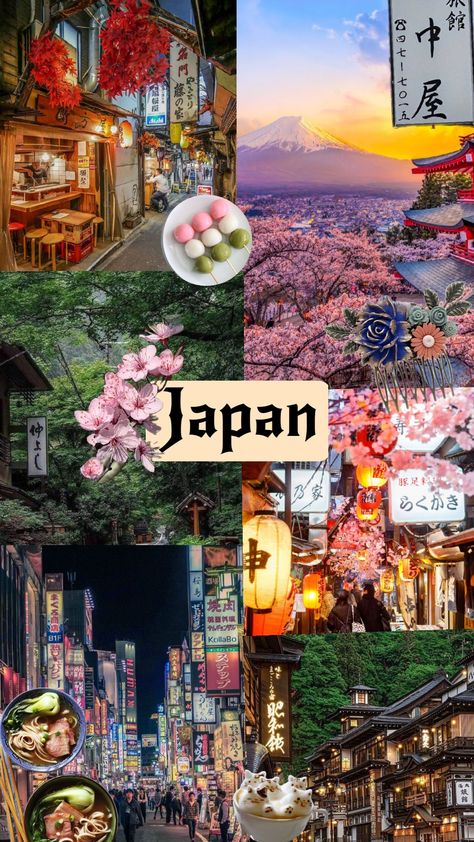 Vision Board Travel Japan, Tokyo Holiday Aesthetic, Trips To Japan, Japan Collage Aesthetic, Travel Aesthetic Asia, Vision Board Japan, Japan Vision Board, Japanese Temple Aesthetic, Japan Astetic