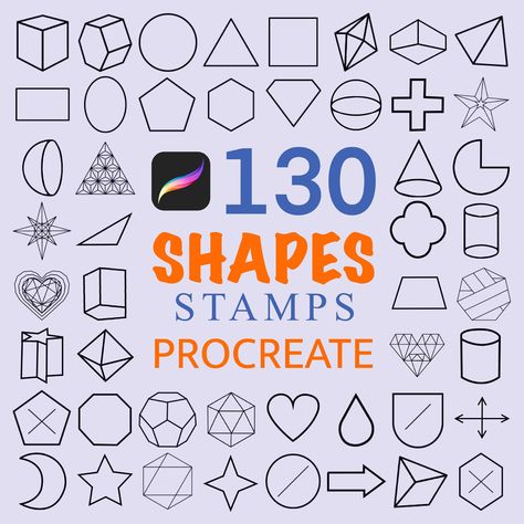 Procreate Shape Stamps, shape stamp, shape brush, procreate brush set, geometric shapes, shape de... Brow Stamp, Brush Procreate, Emotion Faces, Free Procreate, Procreate Brushes Free, Eye Brow, Free Brush, Form Design, Procreate Brushes