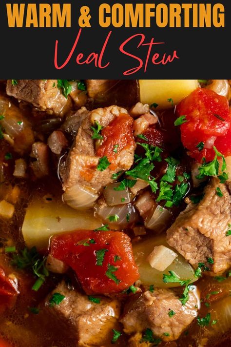 Veal Stew Recipes Slow Cooker, Veal Stew Meat Recipes, Pressure Cooker Soup Recipes, Stew With Potatoes, Slow Cooker Stew Recipes, Veal Stew, Crockpot Stew, Veal Recipes, Stew Meat Recipes