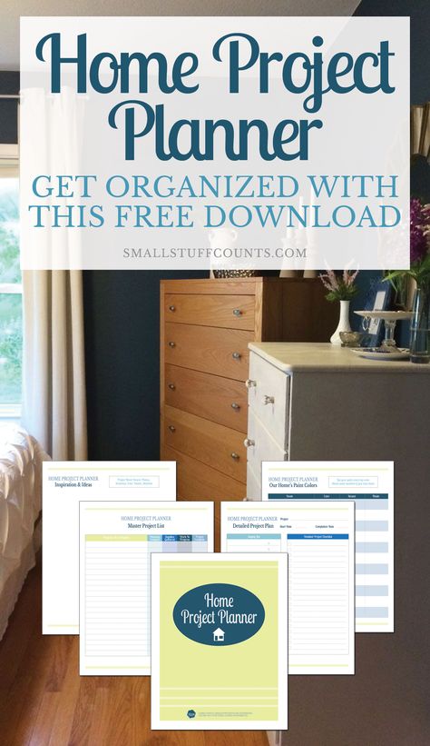 Home Renovation Checklist Free Printable, Home Project Planner, Diy Home Supplies, Renovation Planner, Project Planner Printable, Chic House, Home Paint Color, Home Planner, Small Stuff
