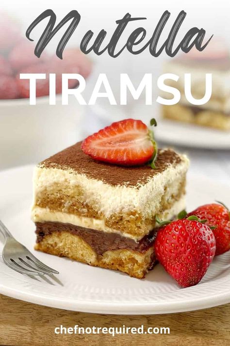 Nutella Tiramisu, Tiramisu Nutella, Deserts Easy, Aussie Food, Nutella Desserts, Make Ahead Desserts, Tiramisu Recipe, Sweet Recipes Desserts, No Cook Desserts