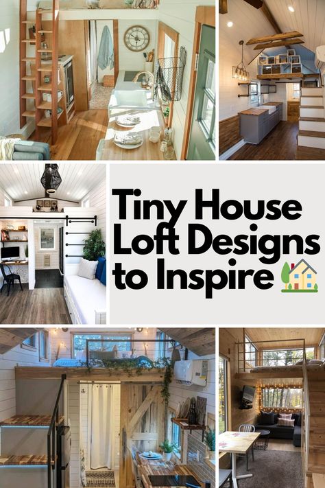 Discover the charm and practicality of tiny houses with lofts! From cozy sleeping spaces to functional home offices, these 27 ideas show how to maximize your small home with smart, stylish loft designs. Learn tips for adding light, creating multi-functional areas, and making the most of every inch. Whether you're designing your dream tiny home or looking for inspiration, these loft ideas combine comfort and creativity. Explore the possibilities and start crafting your perfect tiny house today! Tiny House Floorplan Loft, Tiny Sleeping Loft, Tiny Home With Loft Bedroom, Tiny House Design With Loft, Small Tiny House Design, Tiny House With Loft Bedroom, Narrow Loft Ideas, Tiny Homes With Loft, Tiny Industrial House