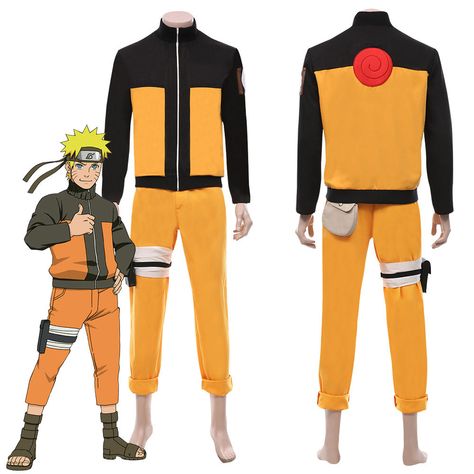 Naruto Costumes, Naruto Merchandise, Naruto Clothing, Yellow Costume, Cosplay Naruto, Suit Cosplay, Costume Anime, Fashion Sketches Dresses, Leg Bag