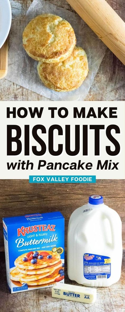 Pancake Mix Biscuits, Krusteaz Pancake Mix Recipes, Krusteaz Recipes, Pancake Mix Uses, Easy Pancake Mix, Krusteaz Pancake Mix, Best Homemade Pancakes, Easy Drop Biscuits, Easy Homemade Biscuits