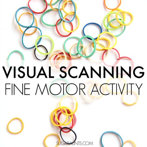 Visual Scanning Activity for fine motor skills and visual scanning in so many functional tasks like reading, word searches, puzzles. This visual motor activity creates a fidget toy to help sensory seekers with fidgeting, too. Visual Motor Activities, Visual Perceptual Activities, Visual Perception Activities, Visual Tracking, Fine Motor Activities For Kids, Fine Motor Activity, Occupational Therapy Activities, Vision Therapy, Quiet Time Activities