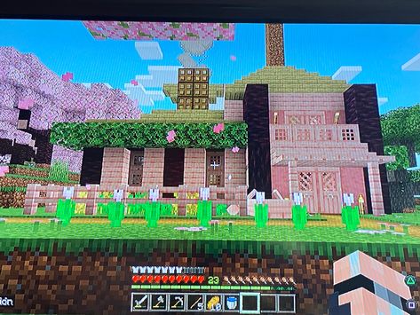 a little bad but w Cherry House, Minecraft, Cherry