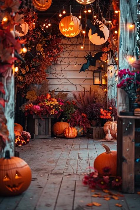 Tips and Tricks for Halloween Theme Renovations Tricks For Halloween, Porch Windows, Balcony Bar, Renovation Tips, Backyard Balcony, Halloween Door Decorations, Concept Board, Talk Of The Town, Fright Night