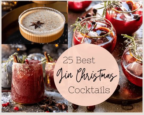 Christmas Gin Cocktails, Fun Christmas Drinks, Xmas Cocktails, Gin Gimlet, Holiday Cocktails Christmas, Gimlet Recipe, Botanist Gin, Gin Fizz Cocktail, Christmas Gin