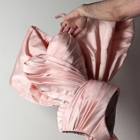 House of Dario Princiotta on Instagram: "Duchess satin corset-body I made in 2022 using the most delicate shade of pink.

The boned structure is entirely covered by draped duchess satin. Each pleat is carefully arranged and stitched down by hand.

This creation sold long ago. Stay tuned for upcoming pieces available for purchase in the next months.

#corset #corsetry #corsetmaking #corsetmaker #darioprinciotta #couturedesigner #costumedesign #fashiondesign #pinksatin #satin #drapedfashion #drapedcorset #draping #drapingdesigns #bonedbodice" Dario Princiotta, Drag Ideas, Wings Of Desire, Senior Thesis, Cinderella Costume, Duchess Satin, Satin Corset, Photo Pin, Couture Designers