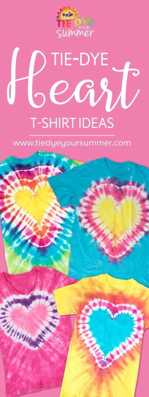 Tulip Tie-Dye Heart T-shirt Ideas Tulip Tie Dye, Tie Dye Shirts Patterns, Tie Dye Birthday, Diy Tie Dye Techniques, Diy Tie Dye Designs, Tie Dye Patterns Diy, Diy Tie Dye Shirts, Tie Dye Heart, Tie Dye Party