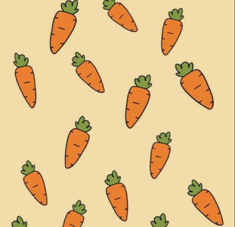 Carrot Wallpaper Cute, Cute Carrot Drawing, Carrot Doodle, Carrots Drawing, Carrot Aesthetic, Roblox Textures, Carrot Background, Carrot Painting, Carrot Wallpaper