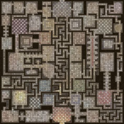 This twisting labyrinthine dungeon is a training ground for adventurers to test their skills. #lokebattlemats #battlemap #battlemat #map #dnd #rpg #ttrpg #whfrp #pathfinder #dungeons #dragons #5e #fantasy #dungeon Dungeon Map, Dnd Things, Pathfinder 2e, Fantasy City Map, Train Map, Map Layout, Dnd World Map, Building Map, Battle Map