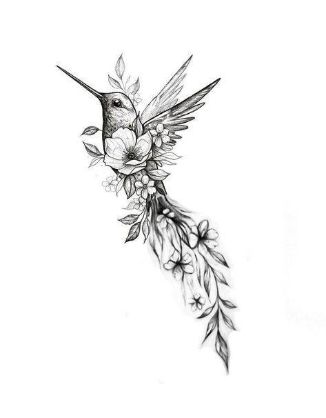 Floral Half Sleeve Tattoo Hummingbirds, Roses And Hummingbird Tattoo, Hummingbird Tattoo With Rose, Humming Birds Tattoo Design, Flower Hummingbird Tattoo, 2 Hummingbirds Tattoo, Feather And Flower Tattoo, Marjorie Tattoo, Granny Tattoo