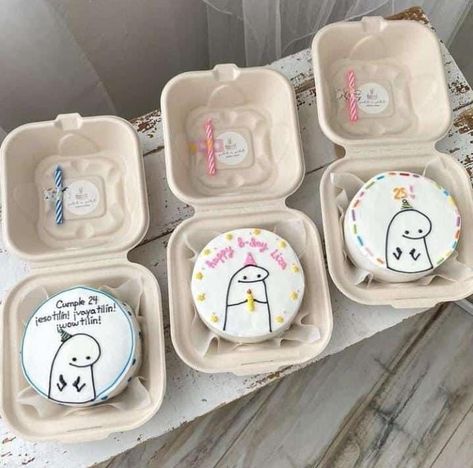 Funny Bento Cake, Flork Cake, Lunch Cake, Lunchbox Cake, Picnic Cake, Ugly Cakes, Mini Torte, Korean Cake, Mini Tortillas