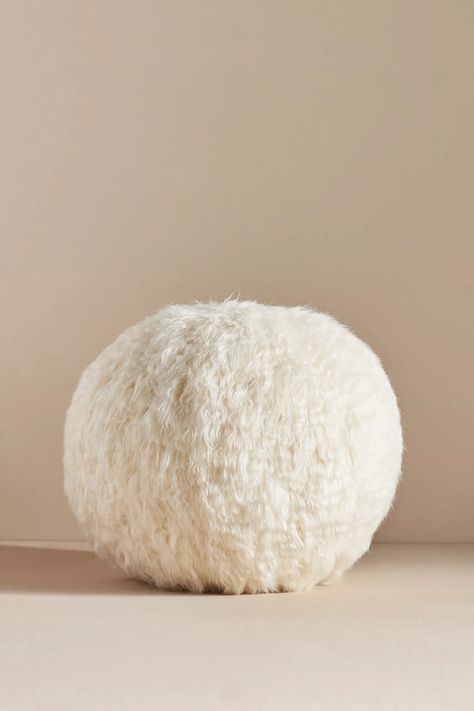 Faux Shearling Fur Pillow | Anthropologie Anthropologie Pillow, Patch Pillow, Anthropologie Home, Decorative Lumbar Pillows, New Home Decor, Fur Pillow, Round Pillow, Decorative Pillow Covers, Soft Furnishings