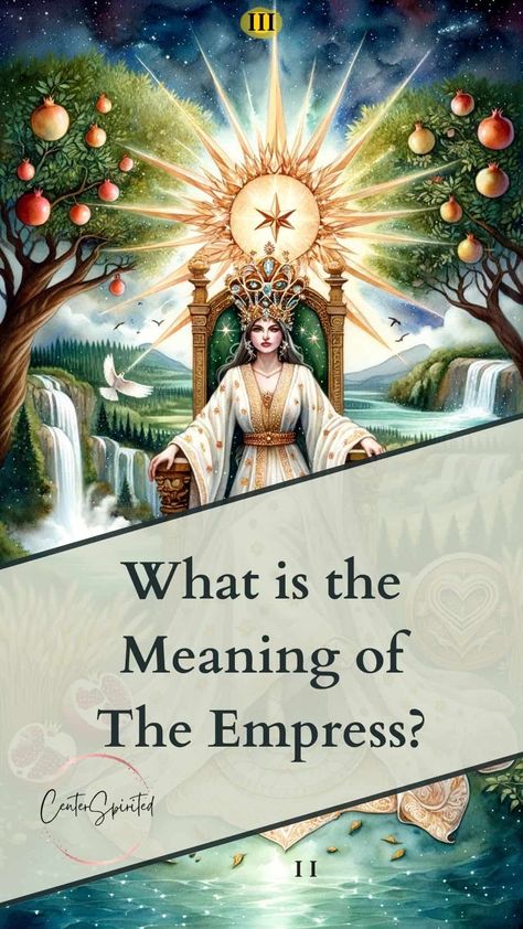 Discover the Empress tarot card meaning, a symbol of nurturing, abundance, and femininity. Learn how it influences all aspects of your life!https://centerspirited.com/tarot/empress-card-meaning/ Empress Tattoo Ideas, Empress Meaning, Empress Card Tarot, Empress Artwork, Empress Tarot Card Tattoo, Empress Archetype, The Empress Tarot Meaning, Empress Tarot Card Meaning, Empress Tattoo