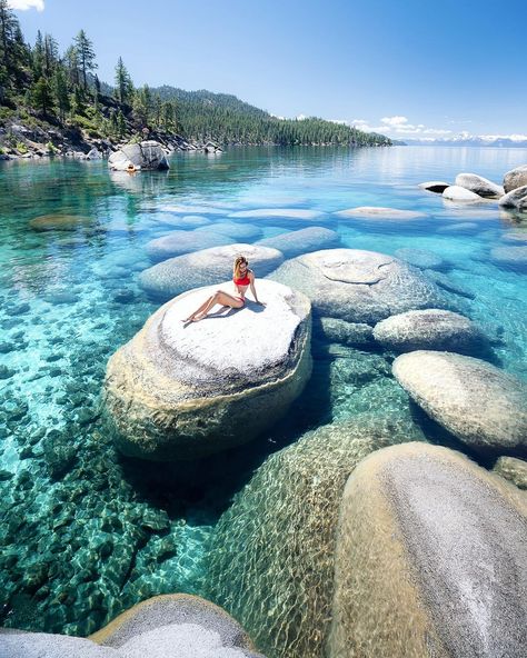 Have 72 hours in Tahoe? Make sure paddleboarding from Sand Harbor to Secret Cove is on your to-do list.   Photo: www.instagram.com/jess.wandering Lake Tahoe Trip, Emerald Bay Lake Tahoe, Tahoe Trip, Lake Tahoe Vacation, Lake Tahoe Nevada, Reno Tahoe, South Lake Tahoe, Sierra Nevada, Beautiful Places To Travel