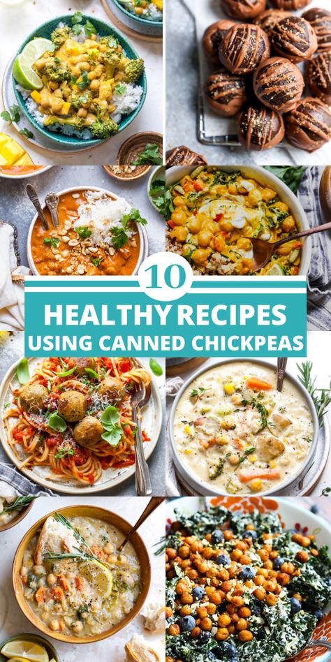 Meal Prep With Chickpeas, Recipes With Chickpeas Easy, Chickpea Entree Recipes, Recipes Using Canned Chickpeas, Roasted Chickpea Recipes Dinners, Chickpea Main Dish Recipes, Canned Chickpea Recipes Dinners, Healthy Chickpea Dinner Recipes, Healthy Recipes With Chickpeas