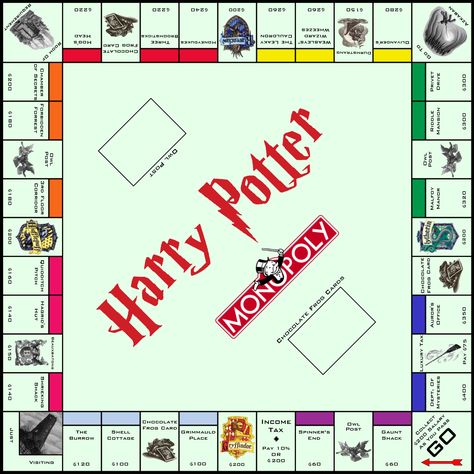 Harry Potter Monopoly Diy, Harry Potter Journal, Classe Harry Potter, Harry Potter Monopoly, Citate Harry Potter, Harry Porter, Harry Potter Printables, Harry Potter Games, Period Humor