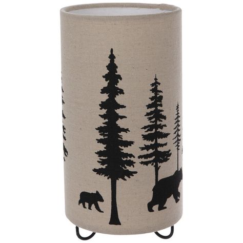 Get Walking Bears Silhouette Uplight Lamp online or find other Lamps products from HobbyLobby.com Rustic Nursery Room Ideas, Camping Nursery Theme, Woodland Theme Bedroom, Bedroom Ideas Beach, Wilderness Nursery, Forest Animal Nursery, Bear Silhouette, Baby Boy Room Decor, Nursery Lamp