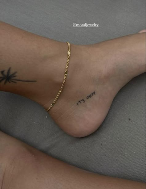 Tattoo Care Tips, Inner Ankle Tattoos, Foot Tattoo Ideas, Tiny Foot Tattoos, Heel Tattoos, Meaningful Word Tattoos, Cute Foot Tattoos, Cute Ankle Tattoos, Small Foot Tattoos