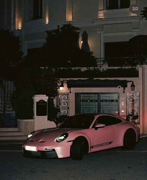 Porsche Night, Porsche Pink, Pink Porsche, Porsche Wallpaper, New Car Wallpaper, Dog Car Seat Belt, Stick Shift Knob, Wallpaper Car, Window Tint Film