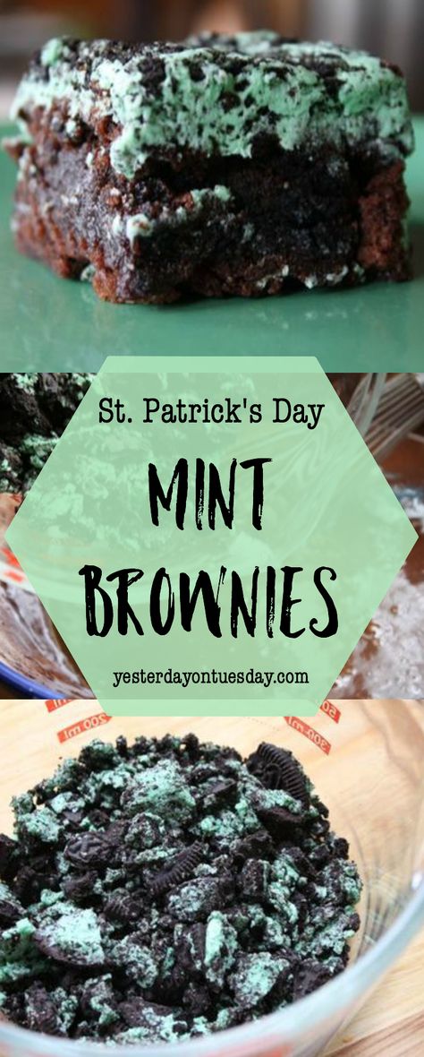 St Patricks Desserts, St Patrick's Day Desserts, Hairstyles Christmas, Mint Desserts, Fete Saint Patrick, St Patrick Day Treats, Coconut Dessert, Mint Brownies, St Patricks Day Food