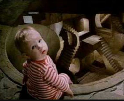 Toby inside the labyrinth Toby Labyrinth, Labyrinth 1986, The Labyrinth, Jim Henson, My Brother, Great Movies, David Bowie, Labyrinth, Diy Inspiration