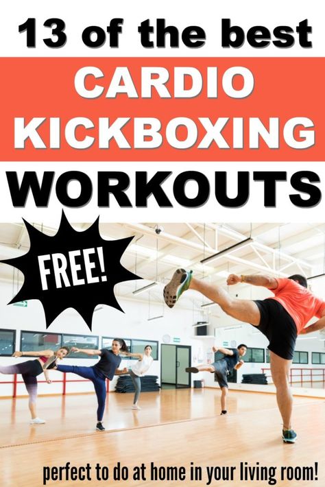 13 of the Best Home Cardio Kickboxing Workouts from Tone-and-Tighten.com Kickboxing Workout Routine, Workouts Beginner, Cardio Boxing Workout, Fat Loss Cardio, Cardio Kickboxing Workout, Cardio Kickboxing, Cardio Boxing, Cardio At Home, Kickboxing Workout