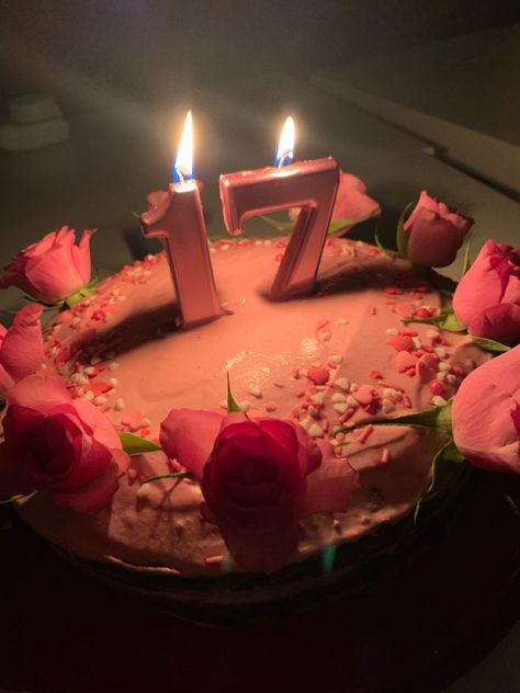 #aesthetic #cake #birthday #seventeen #pink Seventeen Birthday Aesthetic, Aesthetic Cake Birthday, Seventeen Birthday, Seventeenth Birthday, Aesthetic Cake, Birthday Aesthetic, Girl Birthday Themes, I Don T Know, Don T Know