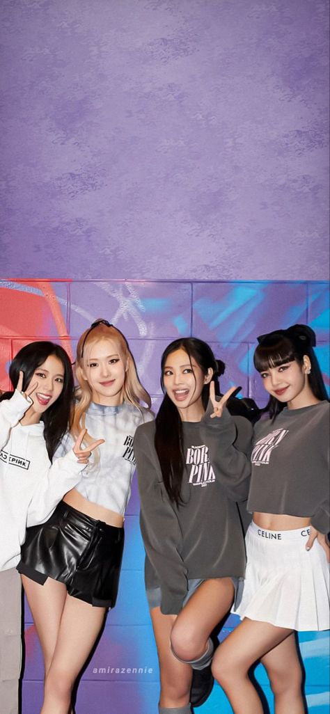 Blackpink Wallpaper Iphone, Blackpink Ot4 Wallpaper, Walpapers Cute, Blackpink Concert, Blackpink Born Pink, Pink Tour, Born Pink World Tour, Photo Grouping, Blackpink Members