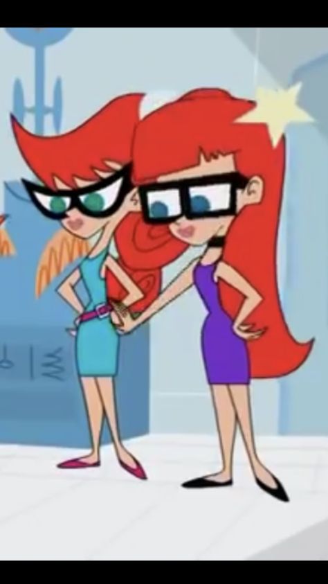 Jonny Test Sisters, Johnny Test Sisters Pfp, Jhonny Test Sister, Johnny Test Sisters Costume, Johnny Test Fan Art, Sister Halloween Costumes, Johnny Test, Old Disney Channel Shows, Sister Costumes