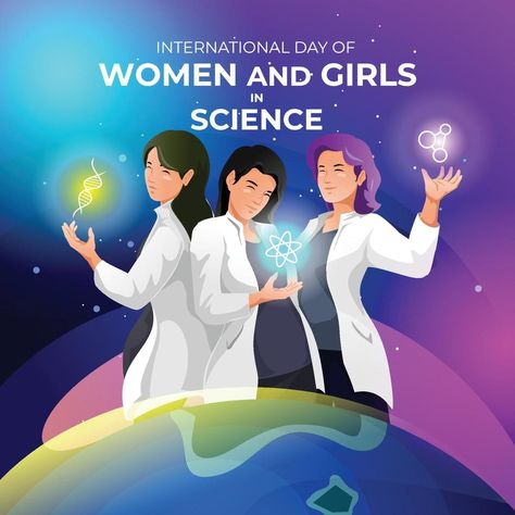 International Day Of Women, Science Project, International Day, Science Projects, Male And Female, Vector Art, Vector Free, Science, For Free