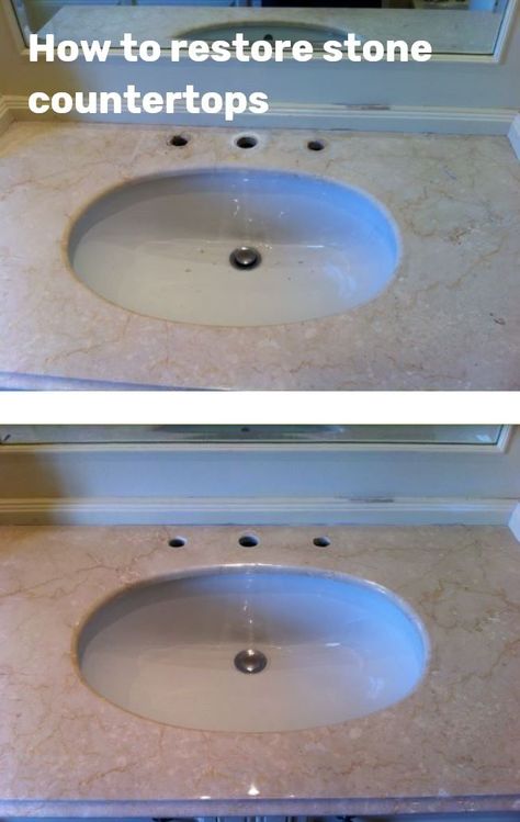 How do you restore a marble vanity top, or how to polish a bathroom countertop? When the marble is relatively new and has little signs of use and no dull spots. A polish like Lithofin MN polish is one of the best to use as it is easy to apply and buff to a shine. Cleaning Marble Countertops, Marble Bathroom Counter, Marble Countertops Bathroom, Countertops Stone, Black Marble Bathroom, Cleaning Marble, White Marble Sink, Marble Bathroom Floor, How To Clean Granite